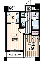 リリエンベルグ弐番館 1LDKの間取図画像