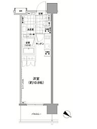 パークハビオ渋谷神山町 ワンルームの間取図画像