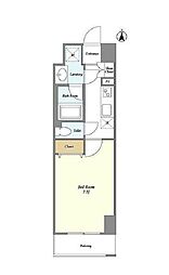 シェル中野弥生町 1Kの間取図画像