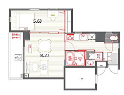 RESIDENCE西新宿SQUARE 1DKの間取図画像