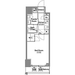 エスタート新宿 1Kの間取図画像