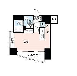 ダイアパレス代官山 ワンルームの間取図画像
