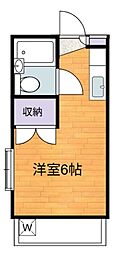 京王線 八幡山駅 徒歩11分の賃貸アパート 1階ワンルームの間取り