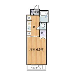 廣瀬ビル 1Kの間取図画像