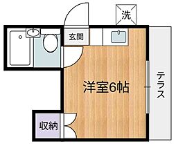 ユマニテ調布 ワンルームの間取図画像