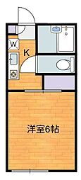 ハッチパークステージ 1Kの間取図画像
