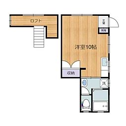 JR中央本線 阿佐ケ谷駅 徒歩13分の賃貸アパート 2階ワンルームの間取り