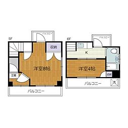 第2小野ビル 5階2Kの間取り