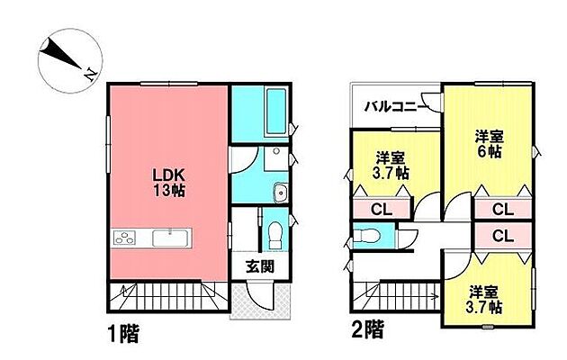 間取り 中古戸建 四日市市楠町南五味塚