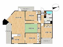 サーパス文教通り 4LDKの間取図画像