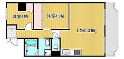グリーンコーポ門真 2LDKの間取図画像