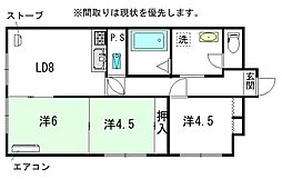 みずほコーポ 3DKの間取図画像