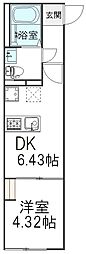 (仮)中葛西計画 1DKの間取図画像