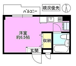 星座館 ワンルームの間取図画像