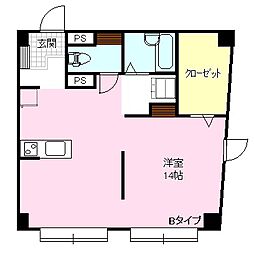 ルミエールMK ワンルームの間取図画像