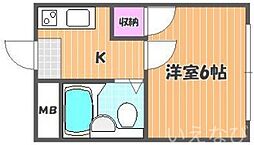 JR吉備線 備前三門駅 徒歩27分の賃貸マンション 3階1Kの間取り