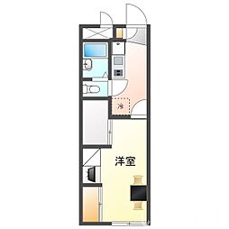 岡山電気軌道清輝橋線 清輝橋駅 徒歩25分の賃貸アパート 2階1Kの間取り