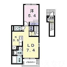 マリーアンジュ2A 1LDKの間取図画像
