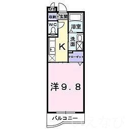 ハピーライフ平田 1Kの間取図画像