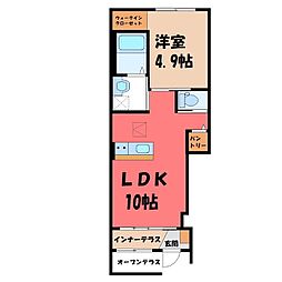 クイーンズタウン 1LDKの間取図画像