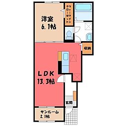 フェリス 1LDKの間取図画像