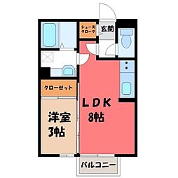 トレス・カーサ 1LDKの間取図画像