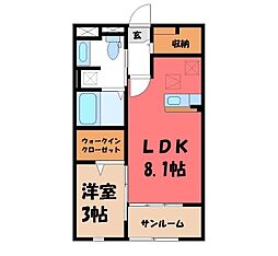 セレーノ 1LDKの間取図画像