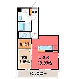 CASACOCORUNA 1LDKの間取図画像