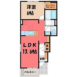 アレックス 1LDKの間取図画像