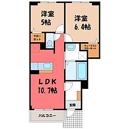 プレッソ高崎 B 1階/-