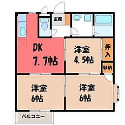 MT21B 3DKの間取図画像