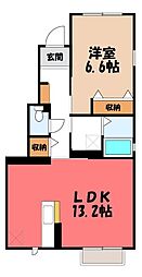 ベラカーサ明保野 A 1LDKの間取図画像