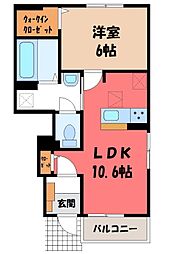 ラプス2 1LDKの間取図画像