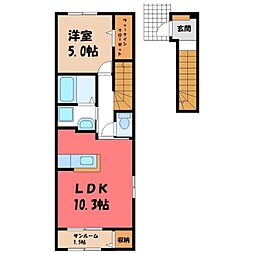 JR両毛線 前橋駅 バス20分 北前橋下車 徒歩6分 2階/-