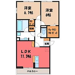 EIJU HOUSE II 1階2LDKの間取り