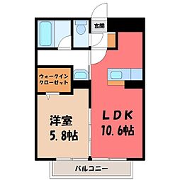 プリマ 1LDKの間取図画像