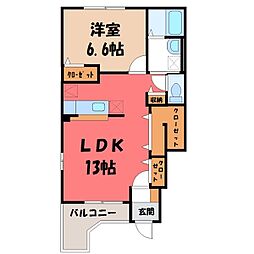 フレグランシャリオ 1LDKの間取図画像