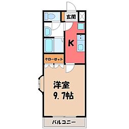 ボナール 1Kの間取図画像