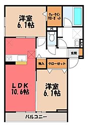 D-Gran本町 2LDKの間取図画像