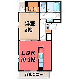 ウェルパーク2 1LDKの間取図画像