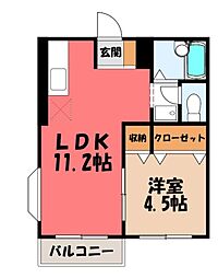 ファミール5 1LDKの間取図画像