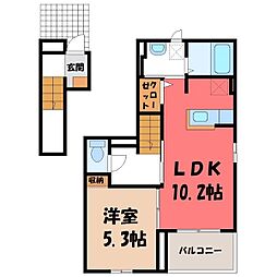 フィオーレプリート3 1LDKの間取図画像