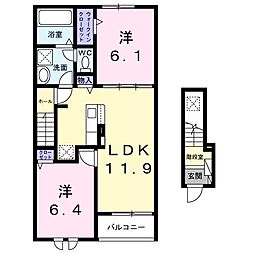 グランテラス V 2LDKの間取図画像