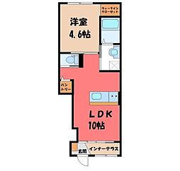 リアン・III 1LDKの間取図画像
