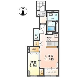 仮)高崎市上小鳥町N様アパート新築工事 1LDKの間取図画像