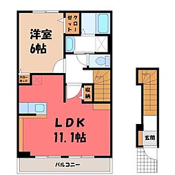 シュティルA 1LDKの間取図画像
