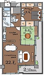 間取図画像 2LDK