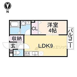 FREaサンライズ 1LDKの間取図画像
