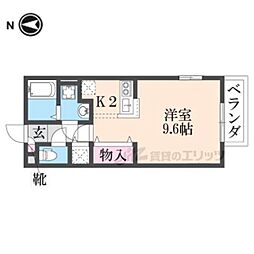 グレイス南塚口 ワンルームの間取図画像