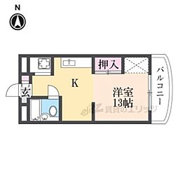 マンション和光 ワンルームの間取図画像